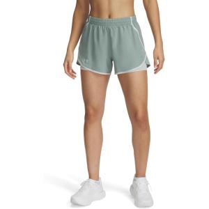 imageUnder Armour Womens Fly by 2in1 Shorts348 Silica Green  Hydro Green  Reflective