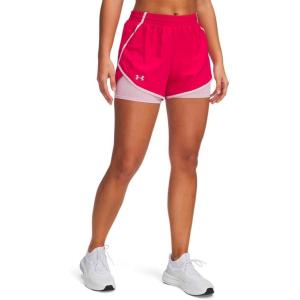 imageUnder Armour Womens Fly by 2in1 Shorts681 Shaded Fuchsia  Prime Pink  Reflective