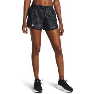 imageUnder Armour Womens Fly by Printed Shorts001 Black  Black  Reflective