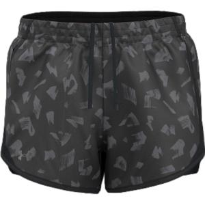 imageUnder Armour Womens Fly by Printed Shorts006 Black  Anthracite  Reflective