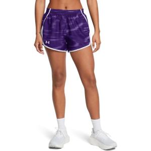 imageUnder Armour Womens Fly by Printed Shorts500 Purple  Lavish  Reflective