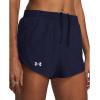 imageUnder Armour Womens Fly by Heathered Shorts410 Midnight Navy Medium Heather  Midnight Navy  Reflective