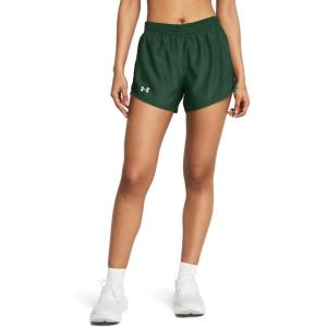 imageUnder Armour Womens Fly by Heathered Shorts301 Forest Green Medium Heather  Forest Green  Reflective