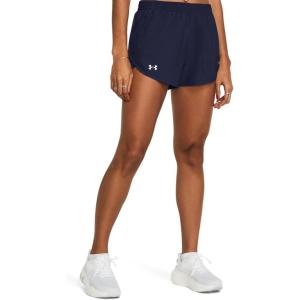 imageUnder Armour Womens Fly by Heathered Shorts410 Midnight Navy Medium Heather  Midnight Navy  Reflective