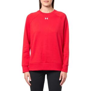 imageUnder Armour Womens Rival Fleece Crew600 Red   White