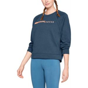 imageUnder Armour Womens Rival Fleece CrewStatic Blue Static Blue Peach Horizon