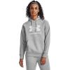 imageUnder Armour Womens Rival Fleece Big Logo Hoodie012 Mod Gray Light Heather   White