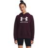 imageUnder Armour Womens Rival Fleece Big Logo Hoodie600 Dark Maroon   White