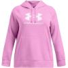 imageUnder Armour Womens Rival Fleece Big Logo Hoodie638 Stellar Pink   White