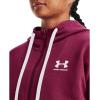 imageUnder Armour Womens Rival Fleece Full Zip Hoodie635 Charged Cherry   White