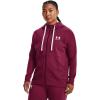 imageUnder Armour Womens Rival Fleece Full Zip Hoodie635 Charged Cherry   White