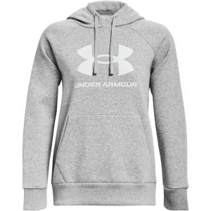 imageUnder Armour Womens Rival Fleece Big Logo Hoodie012 Mod Gray Light Heather   White