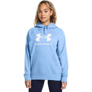 imageUnder Armour Womens Rival Fleece Big Logo Hoodie465 Horizon Blue   White
