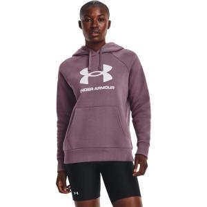 imageUnder Armour Womens Rival Fleece Big Logo Hoodie500 Misty Purple   White