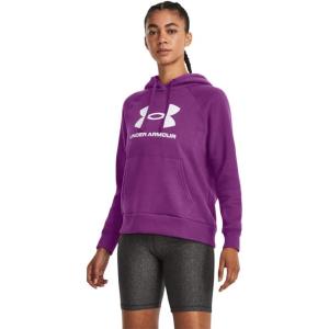 imageUnder Armour Womens Rival Fleece Big Logo Hoodie580 Cassis   White