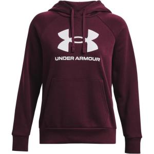 imageUnder Armour Womens Rival Fleece Big Logo Hoodie600 Dark Maroon   White