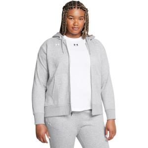 imageUnder Armour Womens Rival Fleece Full Zip Hoodie011 Mod Gray Light Heather   White