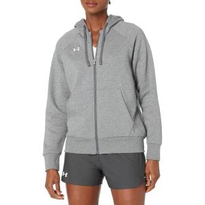 imageUnder Armour Womens Rival Fleece Full Zip Hoodie025 Castlerock Light Heather   White