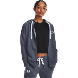 imageUnder Armour Womens Rival Fleece Full Zip Hoodie044 Downpour Gray  White  White