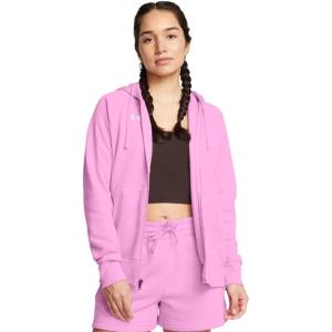 imageUnder Armour Womens Rival Fleece Full Zip Hoodie638 Stellar Pink   White