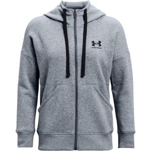 imageUnder Armour Womens Rival Fleece Full Zip HoodieSteel Medium Heather 036Black