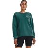 imageUnder Armour Womens Rival Fleece Oversized Crew722 Coastal Teal   White