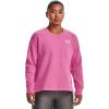 imageUnder Armour Womens Rival Fleece Oversized Crew659 Pink Edge  White  White