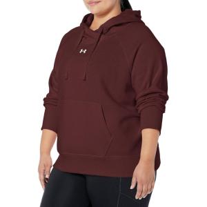 imageUnder Armour Womens Rival Fleece Hoodie600 Dark Maroon   White