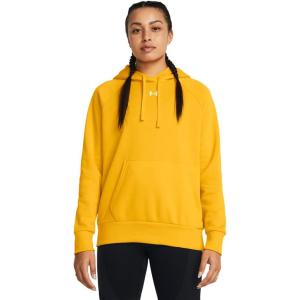 imageUnder Armour Womens Rival Fleece Hoodie750 Steeltown Gold   White