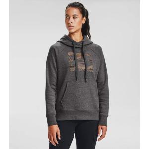 imageUnder Armour Womens Rival Fleece HoodieJet Gray Full Heather 010Ua Forest 20 Camo