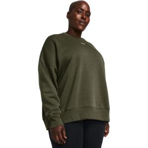 imageUnder Armour Womens Rival Fleece Oversized Crew390 Marine Od Green   White
