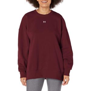 imageUnder Armour Womens Rival Fleece Oversized Crew600 Dark Maroon   White