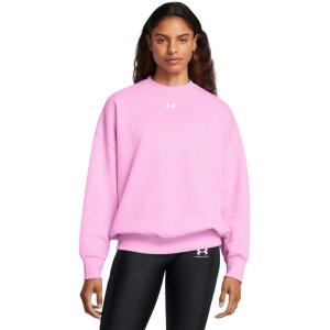 imageUnder Armour Womens Rival Fleece Oversized Crew638 Stellar Pink   White
