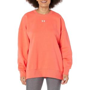 imageUnder Armour Womens Rival Fleece Oversized Crew690 Venom Red   White