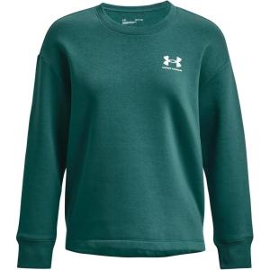 imageUnder Armour Womens Rival Fleece Oversized Crew722 Coastal Teal   White