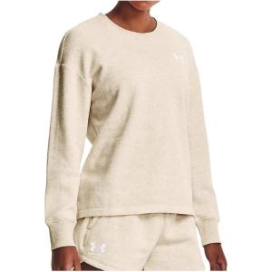 imageUnder Armour Womens Rival Fleece Oversized CrewOatmeal Light Heather 783Black Rose