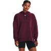 imageUnder Armour Womens Rival Fleece Oversized Hoodie600 Dark Maroon   White
