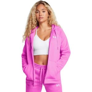 imageUnder Armour Womens Fleece Full Zip572 Vivid Magenta   White