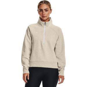 imageUnder Armour Womens Rival Fleece Half Zip784 Oatmeal Light Heather   White