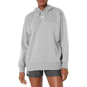 imageUnder Armour Womens Rival Fleece Oversized Hoodie012 Mod Gray Light Heather   White