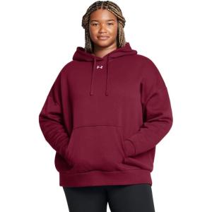 imageUnder Armour Womens Rival Fleece Oversized Hoodie625 Cardinal   White