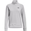 imageUnder Armour Womens Armourfleece Quarter Zip Hoodie014 Halo Gray Light Heather   Black
