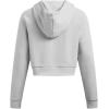 imageUnder Armour Womens Rival Fleece Cropped Full Zip011 Mod Gray Light Heather   White