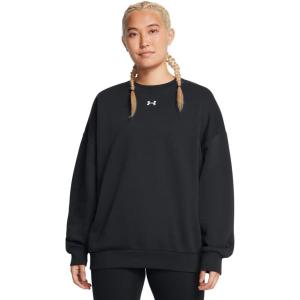 imageUnder Armour Women Rival Fleece Oversized Crew001 Black   White