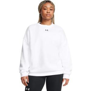 imageUnder Armour Women Rival Fleece Oversized Crew100 White   Black