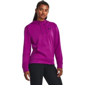 imageUnder Armour Womens Left Chest Armourfleece Hoodie573 Mystic Magenta   Black