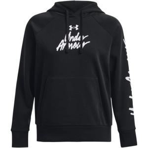 imageUnder Armour Womens Rival Fleece Graphic Hoodie001 Black   White