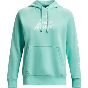 imageUnder Armour Womens Rival Fleece Graphic Hoodie361 Neo Turquoise   White