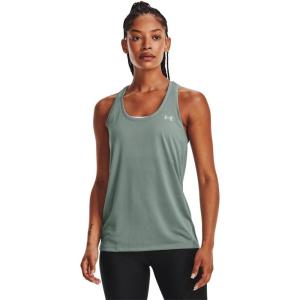 imageUnder Armour Womens Tech Solid Tank Top781 Opal Green   Metallic Silver