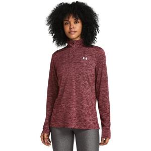 imageUnder Armour Womens Tech Twist Quarter Zip625 Cardinal   White